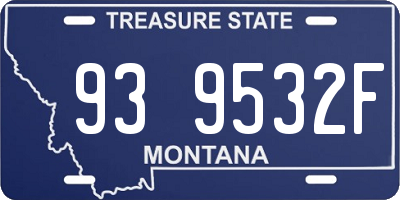 MT license plate 939532F