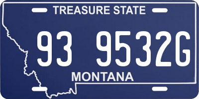 MT license plate 939532G