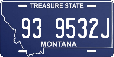 MT license plate 939532J