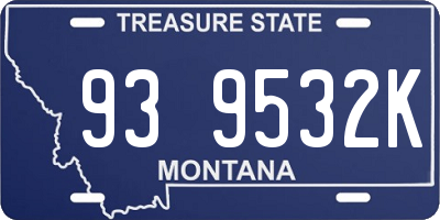 MT license plate 939532K