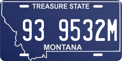 MT license plate 939532M