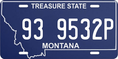 MT license plate 939532P