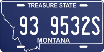 MT license plate 939532S