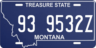 MT license plate 939532Z