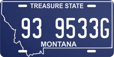 MT license plate 939533G