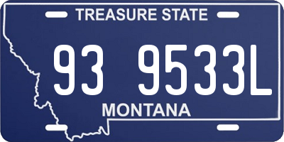 MT license plate 939533L