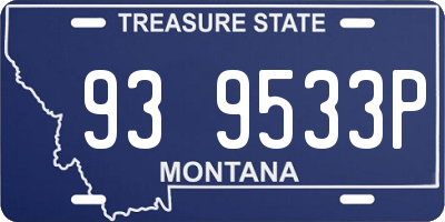 MT license plate 939533P