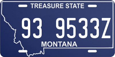 MT license plate 939533Z
