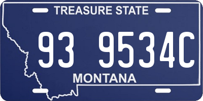 MT license plate 939534C
