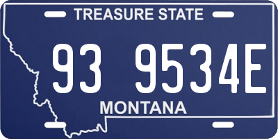 MT license plate 939534E