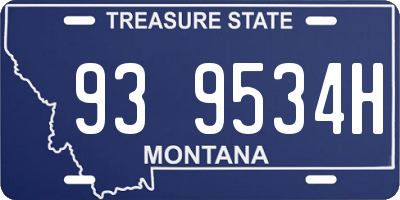 MT license plate 939534H