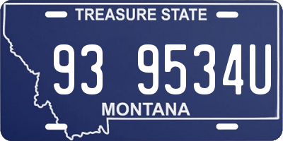 MT license plate 939534U