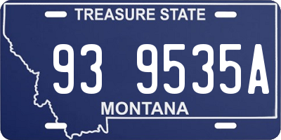 MT license plate 939535A