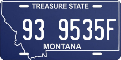 MT license plate 939535F