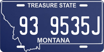 MT license plate 939535J