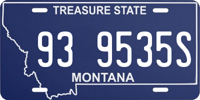 MT license plate 939535S