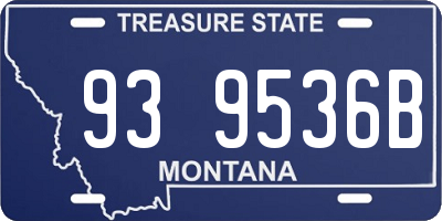 MT license plate 939536B