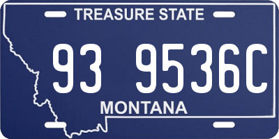 MT license plate 939536C