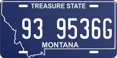 MT license plate 939536G