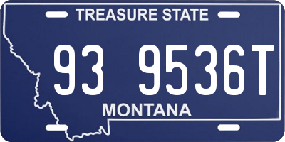 MT license plate 939536T