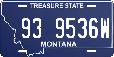 MT license plate 939536W