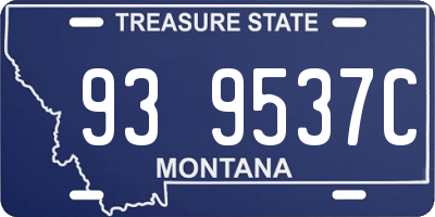 MT license plate 939537C