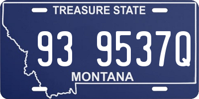 MT license plate 939537Q