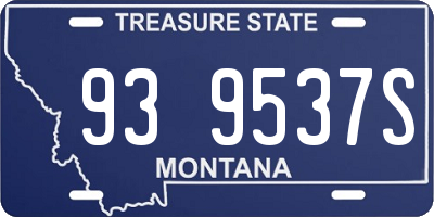 MT license plate 939537S