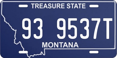MT license plate 939537T