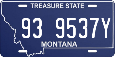 MT license plate 939537Y