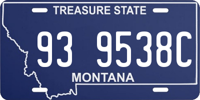 MT license plate 939538C