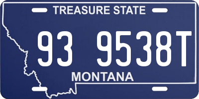 MT license plate 939538T