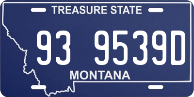 MT license plate 939539D