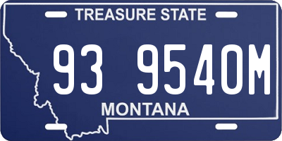 MT license plate 939540M