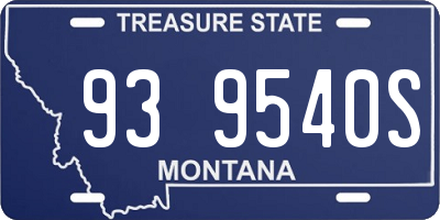 MT license plate 939540S