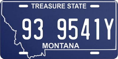 MT license plate 939541Y