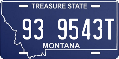 MT license plate 939543T