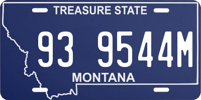 MT license plate 939544M