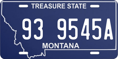 MT license plate 939545A