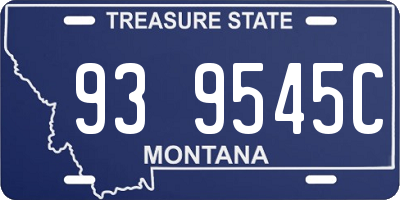 MT license plate 939545C