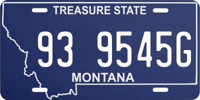 MT license plate 939545G
