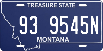 MT license plate 939545N