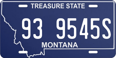 MT license plate 939545S