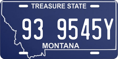 MT license plate 939545Y