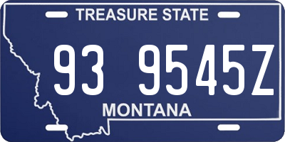 MT license plate 939545Z