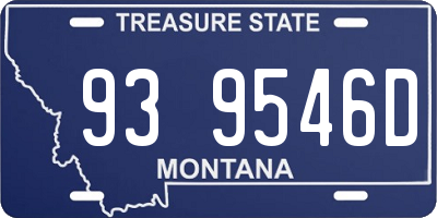 MT license plate 939546D