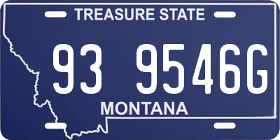 MT license plate 939546G