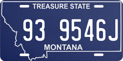 MT license plate 939546J