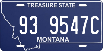 MT license plate 939547C