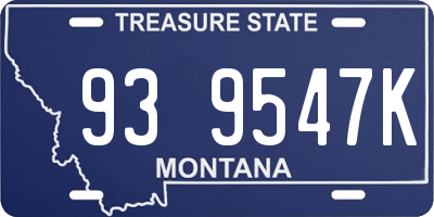 MT license plate 939547K